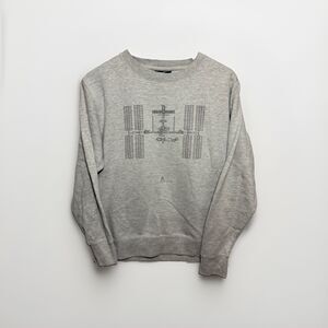 SpaceX ISS Crewneck Sweatshirt Small Gray International Space Station Official